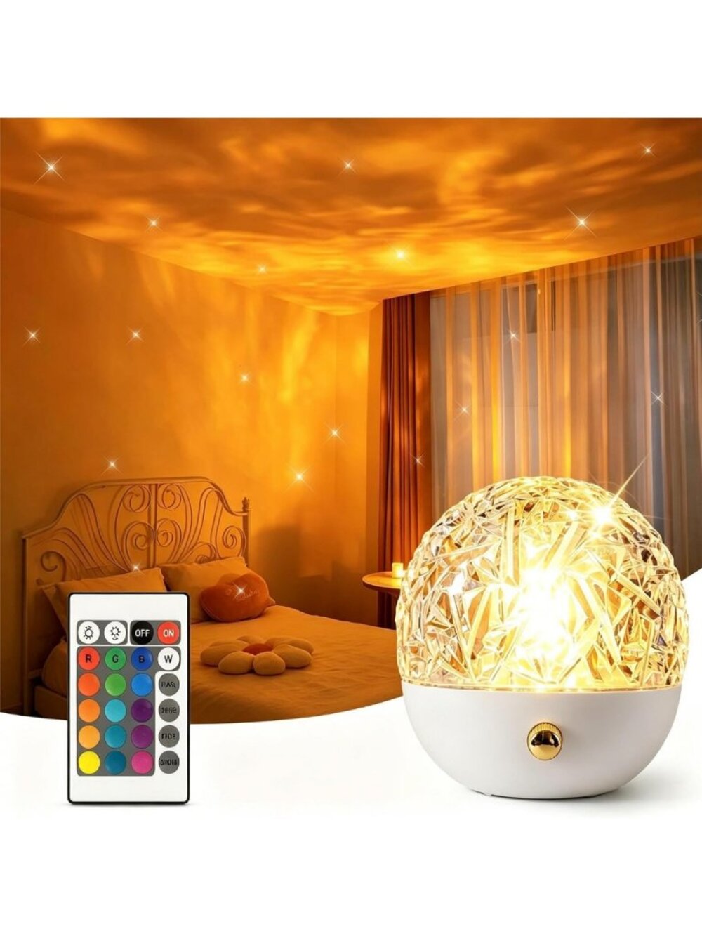 3-in-1 Sunset & Ocean Projector Lamp, 300 Modes Ambient Mood Lighting for